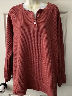 Old Navy Maternity pink waffle knit sweater top size XL